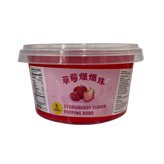 BOBA BEE Fruit Flavored Popping boba in Syrup - Stawberry 450g