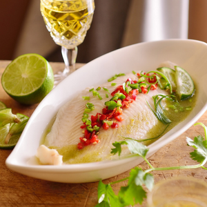 Thai Steamed Lime and Garlic Fish