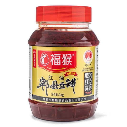 FUHOU Pixian Bean Paste With Chilli Oil 1kg jhb