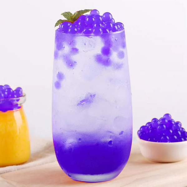 BOBA BEE Fruit Flavored Popping boba in Syrup - Blueberry 450g