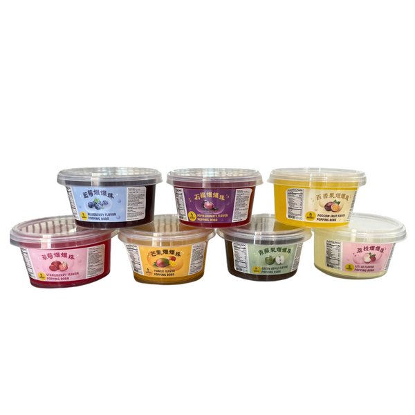 BOBA BEE Fruit Flavored Popping boba in Syrup - Blueberry 450g