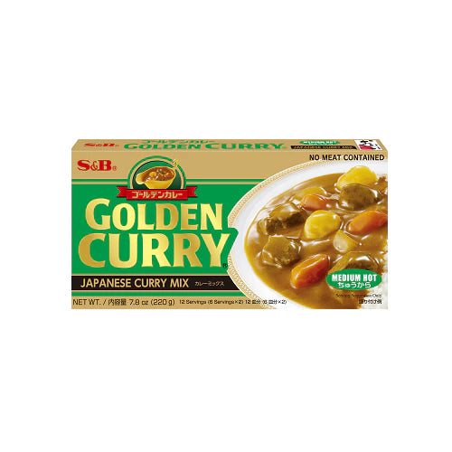 S&B Japanese Style Golden Curry Cubes - Medium 220g