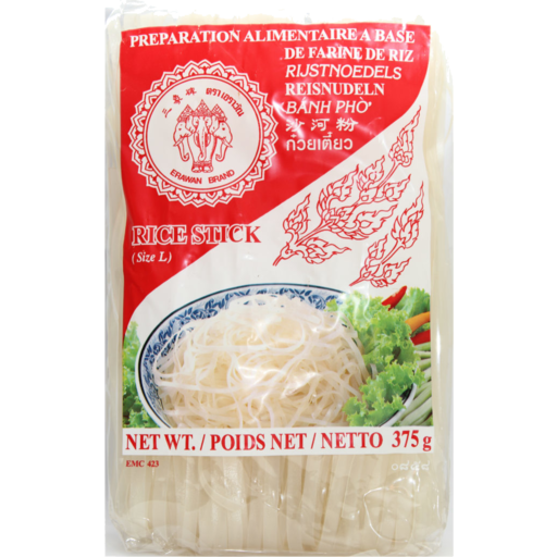 Erawan Brand Banh Pho Rice Stick Noodles (Size L) 375g