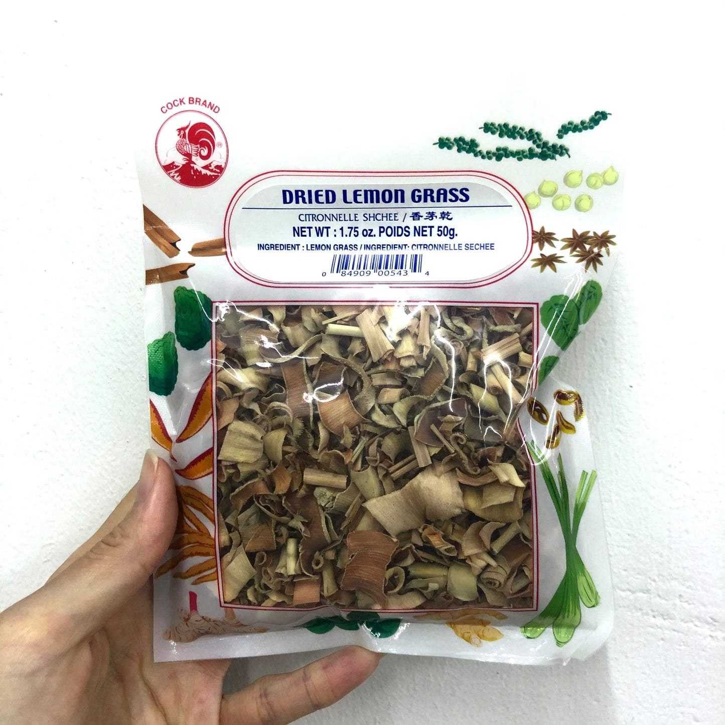 Cock Brand Dried Lemongrass 50g