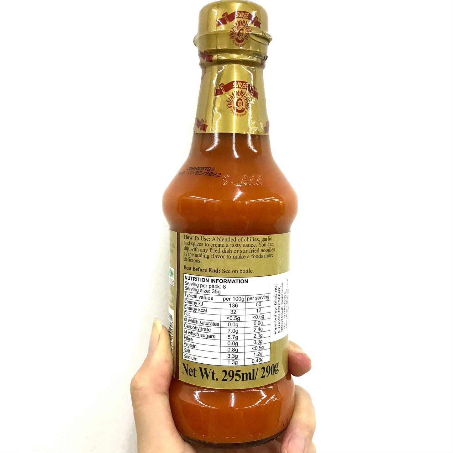 SUREE BRAND Thai Hot Chili Sauce 295ml