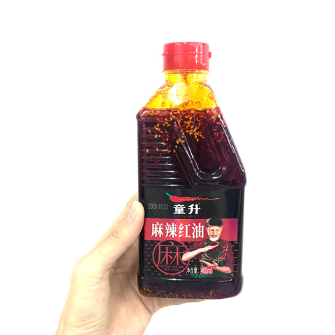 TOMGSHENG Sichuan Pepper Red Oil Sauce with Sesame seeds 400ml
