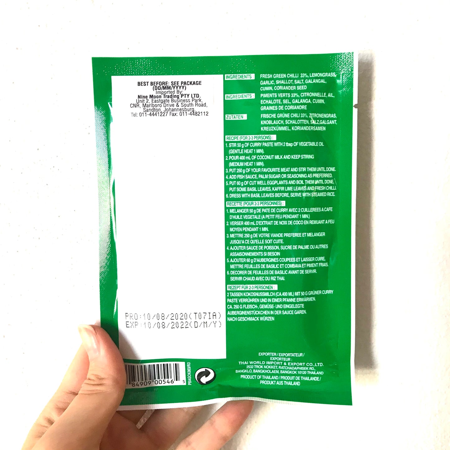COCK Brand Green Curry Paste 50g