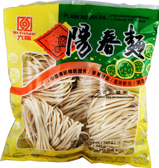 SIX FORTUNE Taiwanese Yang-Chun Noodles 340G